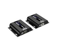 PremiumCord Extender HDMI 4K fino a 120 m tramite LAN, Over IP, Cat5/5E/6, UHD 4K 2160p 60Hz, Full HD 1080p, 4:4:4, HDMI 2.0, HDCP 2.2, Robusto Alloggiamento in Alluminio