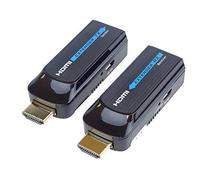 PremiumCord Extender HDMI Fino a 50 m Via Cavo Patch Cat6 / Cat6a / Cat7, Alloggiamento in Metallo, Compatibile con Full HD 1080p 60Hz, Non compresso, Senza latenza
