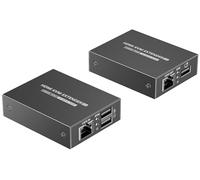PremiumCord Extender HDMI KVM Via CAT6/6A/7 Fino a 70 m, UHD 4K 2160p 30Hz, Full HD 1080p, Trasmissione USB, HDMI 1.4, HDCP 1.4, HDR 10, Senza Ritardo, alloggiamento in Metallo