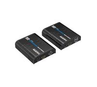 PremiumCord Extender KVM HDMI 4K con USB 2.0 fino a 120 m su LAN, Over IP, Cat5/5E/6, UHD 4K 2160p 60Hz, Full HD 1080p, 4:4:4, HDMI 2.0, HDCP 2.2, Robusto Alloggiamento in Alluminio