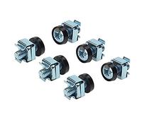 PremiumCord Kit di Montaggio Rack, 4 Viti M6, 4 Dadi, 4 Dischi in plastica