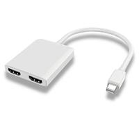 PremiumCord MST Adattatore Mini DisplayPort 1.2 auf 2x HDMI 2.0, Estensione + Specchio + 2 Vari Schermi, Video 4K@30Hz 2160p, Full HD 1080p 60Hz, Bianco