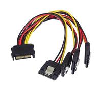 PremiumCord Power Splitter SATA su Disco Rigido, Alimentatore di Rete 4X SATA pe