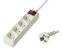 PremiumCord PP4K-10 prolunghe e multiple 10 m 4 presa(e) AC Bianco