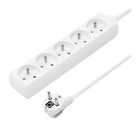 PremiumCord PP5-02 prolunghe e multiple 2 m 5 presa(e) AC Bianco