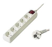 PremiumCord PP5K-05 prolunghe e multiple 5 m 5 presa(e) AC Bianco