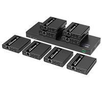 PremiumCord Splitter HDMI 1-8 + Extender via CAT6/6a/7, Ultra HD 4K@30Hz a 70m, alloggiamento in metallo, 8 ricevitori con alimentatori, Dolby TrueHD, 3D, EDID, CEC, HDCP2.2