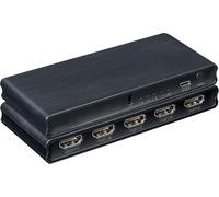PremiumCord Switch 4K HDMI 4:1 Con Telecomando, UHD 4K 2160p 60Hz, Full HD 1080p, 3D, HDCP 2.2, ARC, Alimentazione 5V/1A, Plastica, Nero