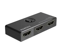 PremiumCord Switch HDMI 2.0, Ultra HD 4K 2160p 60Hz, Full HD 1080p, 3D, 4:4 bidirezionale 2-1 o 1-2, HDCP 2.2, alloggiamento in plastica, colore nero
