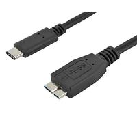 PremiumCord USB-C - Cavo di Collegamento Micro USB, USB 3.2, Cavo Dati Fino a 5 Gbit/s, Cavo di Ricarica Fino a 4,5 W, USB Tipo C Maschio a Micro USB Maschio, Tripla Schermatura, Nero, 0,6m