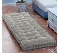 PremiumCush - Cuscino per sedia reclinabile, lavabile, per esterni e interni, per giardino e ufficio, grigio, 140 x 30 cm, HighQuali t & Support