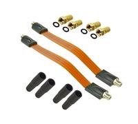 PremiumX 2x passacavi Sat-pass + 4x F-plug + 4x gommini passacavi Set di cavi piatti per finestre e porte Cavo ultra piatto piatto