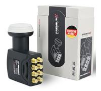 PremiumX Deluxe Octo LNB - Convertitore di segnale per 8 utenti con ricezione satellitare digitale in HD, UHD e 4K. Supporto DVB-S2 e oscillatore di riferimento PLL per la massima prestazioni