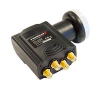 PremiumX Deluxe Quad LNB - Convertitore di segnale per 4 utenti con ricezione satellitare digitale in HD, UHD e 4K. Supporto DVB-S2 e oscillatore di riferimento PLL per la massima prestazioni