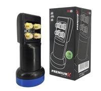 PremiumX Quad LNB PXL di QS LED RICEZIONE capo SAT 0,1 DB PER 4 utenze HDTV FullHD 3d 4 K High Quality con protezione dalle intemperie