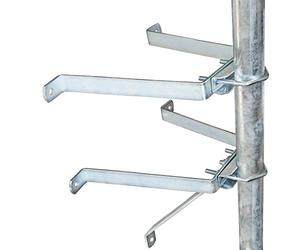 PremiumX SAT - Supporto da parete - Spaziatore da parete distanza dalla parete per ingrasso fino a Ø 60 mm in acciaio zincato | lunghezza a scelta