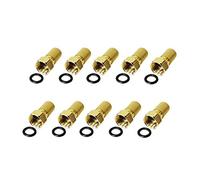 PremiumX, set di 10 connettori F da 7,5 mm, per antenna, cavo coassiale, satellitare