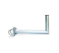 PremiumX Sostegno per balcone/ringhiera per antenna satellitare, antenna parabolica, antenna con attacco a specchio, braccio con morsetti, morsetti dentati in acciaio, diverse lunghezze