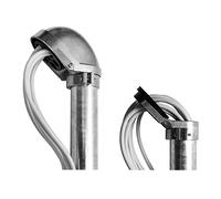 PremiumX - Tappo per asta con passacavo in alluminio per travi satellitari, diametro 48-52 mm, in alluminio