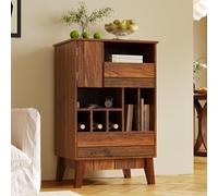 PREMTURE Piccolo armadietto giapponese per il bagno, da cucina, con 7 scomparti, organizer con 2 piccoli cassetti, 80 x 40 x 50 cm