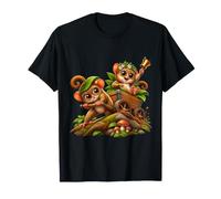 premuroso Tarsier spingendo Un Piccolo vagone Bosco Maglietta