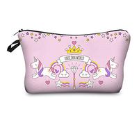 PREMYO Pochette Donna Trucchi - Trousse Make Up Porta-Trucchi da Borsa - Astuccio Portapenne Scuola Unicorno Rosa