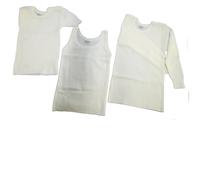 Prenatal 80% Lana 20% Poliammide Disponibile in Tre Modelli: Senza Manica, Manica Corta, Manica Lunga, Colore Bianco (senza manica 2^)