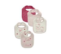 Prénatal, Set 5 Bavaglini per Neonati in 100% Cotone Morbido Assorbente con Pratica Chiusura a Bottoncino, Taglia Unica