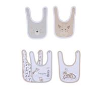 Prénatal Set 5 Bavaglini per Neonati in 100% Cotone Morbido Assorbente con Pratica Chiusura a Bottoncino, Beige, Taglia Unica (Pacco da 5) Unisex-Bimbi