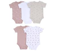 Prénatal, Set di 5 Body Neonata a Maniche Corte, in Morbido Cotone, con Comoda Apertura con Bottoncini