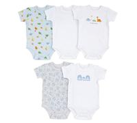 Prénatal, Set di 5 Body Neonato a Maniche Corte, in Morbido Cotone, con Comoda Apertura con Bottoncini
