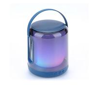 PRENDELUZ Altoparlante portatile nero con Bluetooth, luce LED, 360°