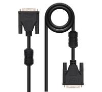 PRENDELUZ Cavo DVI Dual Link 24+1, maschio-maschio, 1,8 m, ideale per collegare monitor a computer e trasmettere video di alta qualità.