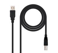 PRENDELUZ Cavo USB 2.0 per stampante, tipo A/M-B/M, colore nero, 1,0 m, ideale per collegare stampanti e altri dispositivi USB.