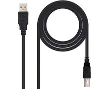 PRENDELUZ Cavo USB 2.0 Stampante Tipo A/M - B/M, Nero 4,5 m, per il collegamento di stampanti e dispositivi elettronici.