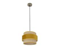 PRENDELUZ Ciondolo di Luce 1xE27 in Pelle Naturale, dimensioni 30x30 cm, ideale per la decorazione e l'ambientazione degli spazi.