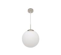PRENDELUZ Ciondolo LED 1xE27 Bianco/Nichel, 30x30 cm - Illuminazione decorativa per case, soggiorni e spazi moderni.