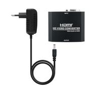 PRENDELUZ Convertitore SVGA a HDMI con audio e alimentazione, ideale per collegare dispositivi analogici a display digitali.