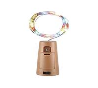 PRENDELUZ Ghirlanda LED - Luci per bottiglie 2 m, Sughero, IP44 (tappo RGB - 2 m 20 Led)