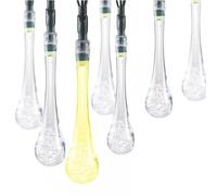 PRENDELUZ Ghirlanda luminosa a bassa tensione di 5 m, con gocce di pioggia, luce bianca calda, ideale per decorazione interna ed esterna. #