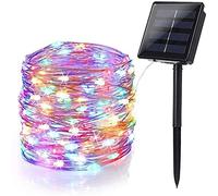 PRENDELUZ Ghirlanda solare decorativa a LED, 8 modalità selezionabili IP44 (Led 12 m RGB 100 Leds 8 modalità)