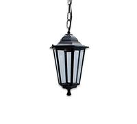 PRENDELUZ Lanterna pensile per esterni, classica a 6 lati, gancio con catena, E-27, 230 V