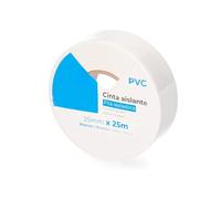 PRENDELUZ Nastro isolante bianco 25 mm x 25 m resistente, flessibile e autoadesivo, ideale per isolamento elettrico e riparazioni domestiche e industriali