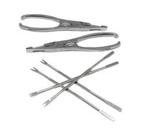 PRENDELUZ Set di frutti di mare - Include 2 pinze e 4 puntine in acciaio, ideali per servire e gustare frutti di mare, resistenti e facili da usare.