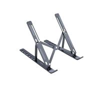 PRENDELUZ Supporto per Sollevatore in Alluminio Pieghevole Portatile Grigio, Leggero e Regolabile, Ideale per Sollevare dispositivi e Migliorare l'ergonomia.