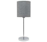 PRENDELUZ Tavolo con finiture in argento, base 1xE14, ideale per l'illuminazione decorativa in casa e in ufficio.