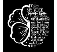 prendete il mio giogo sopra di voi e imparate da me Adesivi murali 67.2x68.6cm Impermeabile Bianco