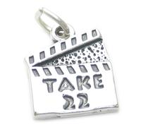 Prendi 22 ciondoli in argento sterling Ciak .925 x 1 ciondoli per film cinematog