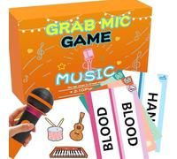 Prendi Il Microfono Gioco, Grab Mic Games, Da Tavolo I Divertente Gioco da Tavolo per Tutta la Famiglia I Gioco di Carte I 2-10 Giocatori I Durata media: 30 min I Giocos di Società per li Amici