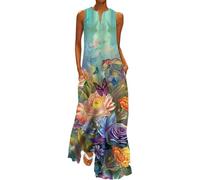 Prendisole per le donne 2025 moda casual leggera morbida elasticizzata regolare gonna spiaggia hawaiana partito abiti estivi per le donne, Nero , 3XL